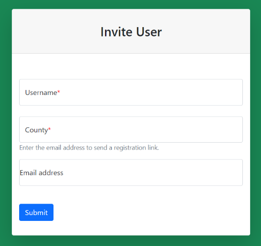 new user invitation